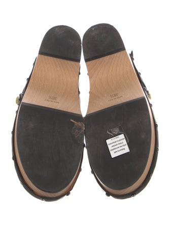 Fabrizio Viti Leather Floral Print Mules