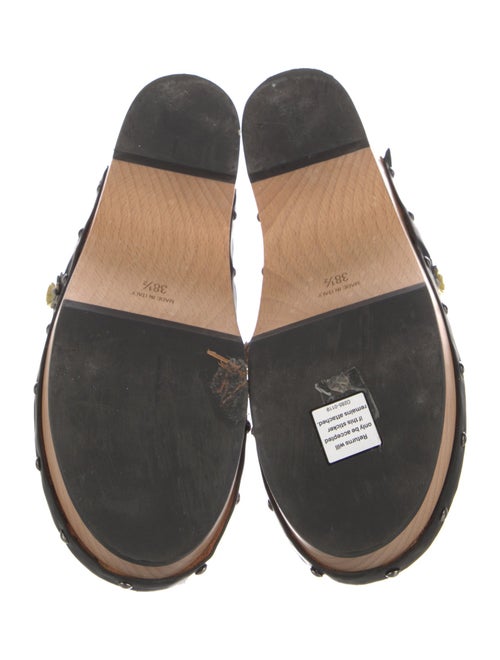 Fabrizio Viti Leather Floral Print Mules