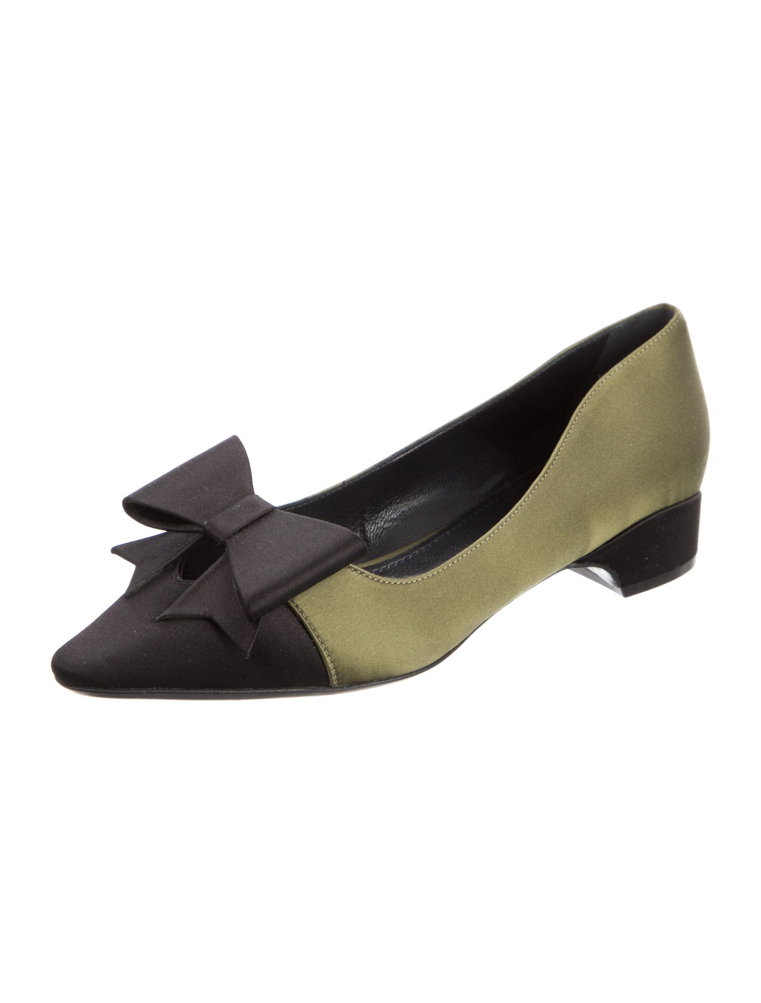 Fabrizio Viti Satin Colorblock Pattern Flats