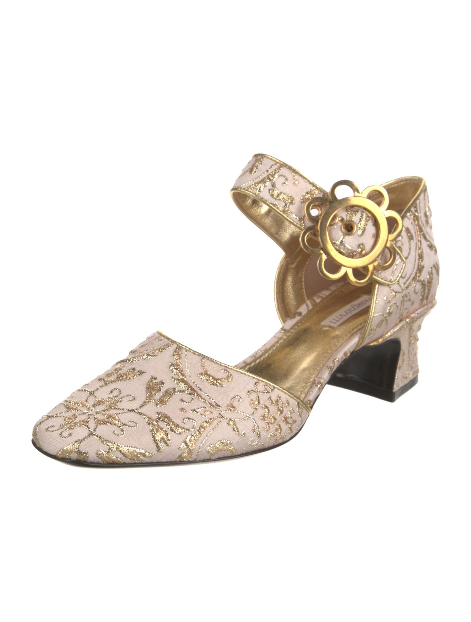 Fabrizio Viti Glitter Accents D'Orsay Pumps