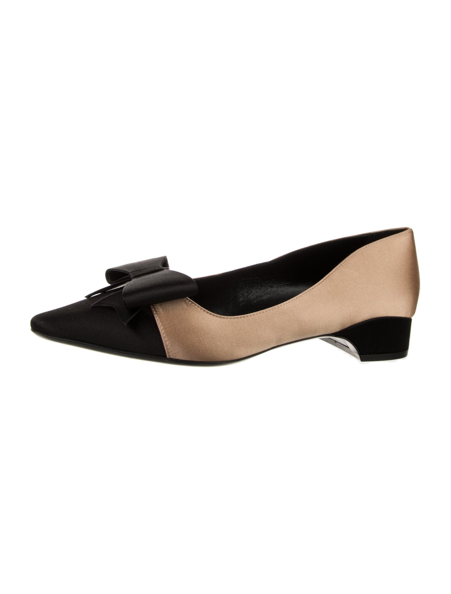 Fabrizio Viti Satin Colorblock Pattern Flats