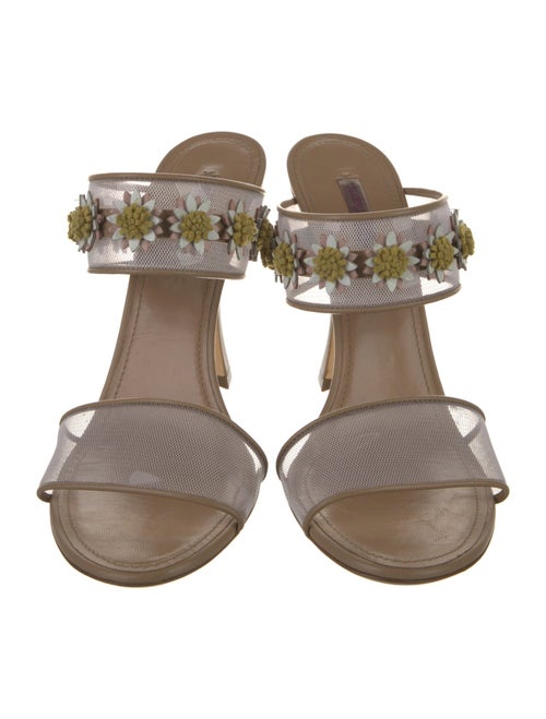 Fabrizio Viti Leather Mesh Accents Slides