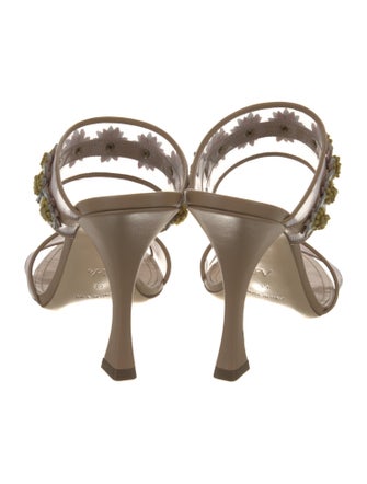 Fabrizio Viti Leather Mesh Accents Slides