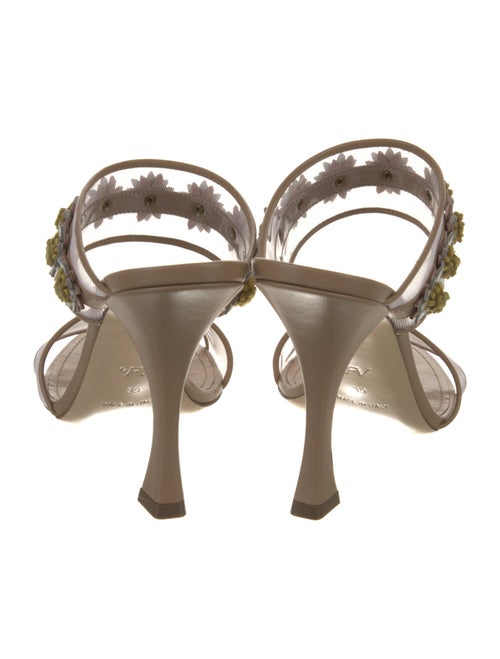 Fabrizio Viti Leather Mesh Accents Slides