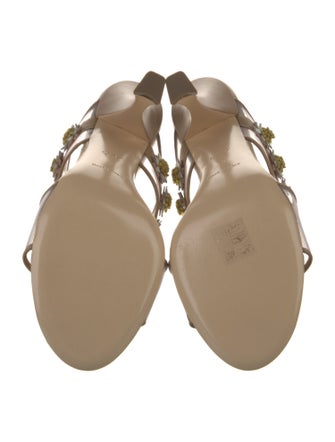 Fabrizio Viti Leather Mesh Accents Slides