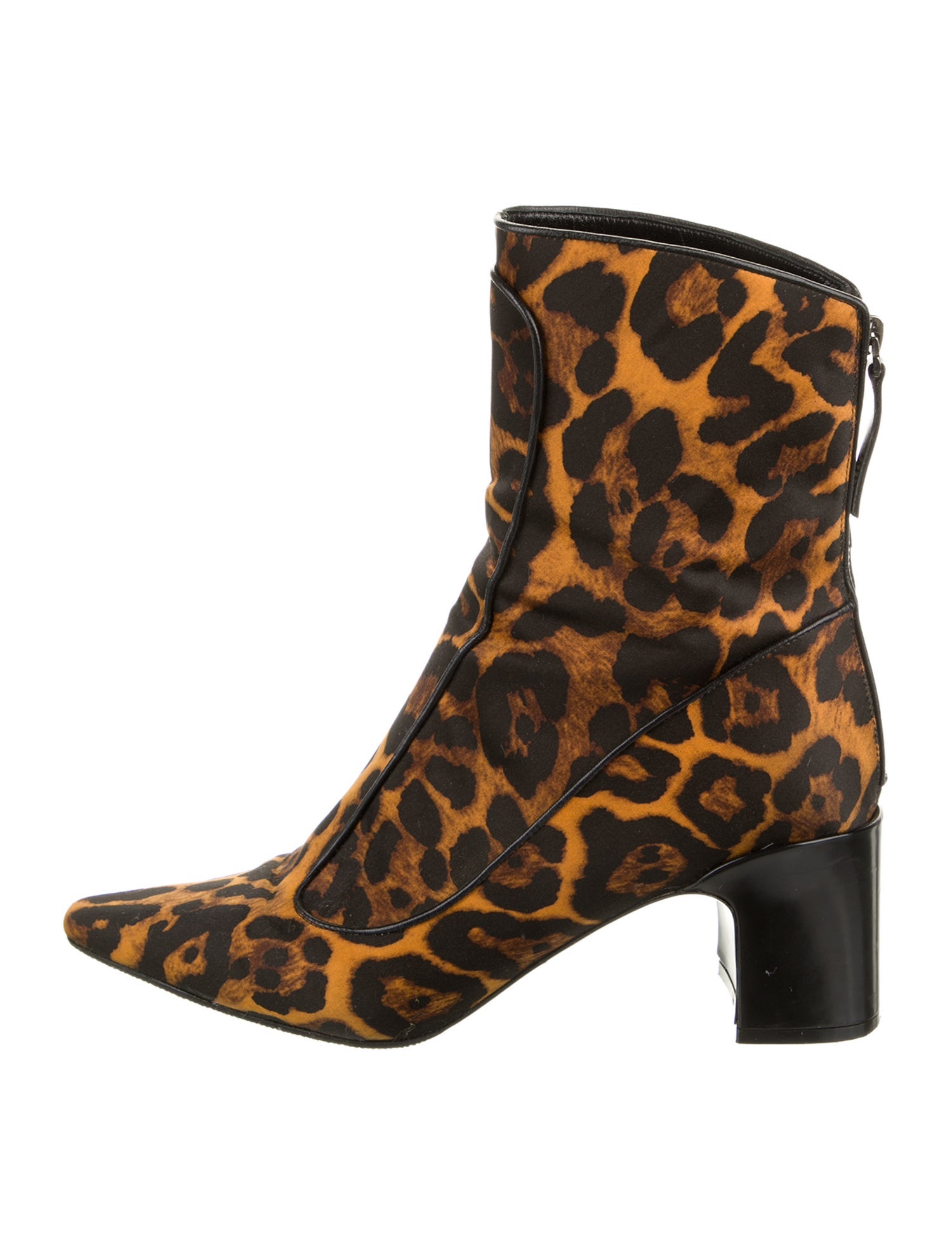 Fabrizio Viti Animal Print Leather Trim Embellishment Boots