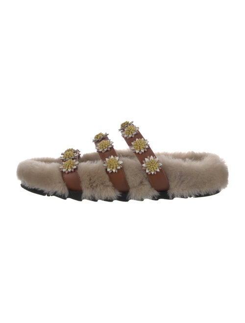 Fabrizio Viti Shearling Patterned Slides