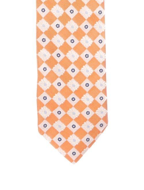 Façonnable Silk Jacquard Tie orange