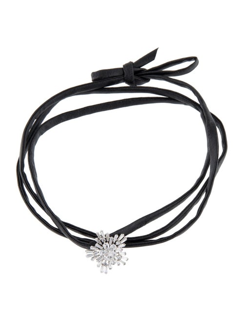 Fallon Crystal & Leather Mini Monarch Choker Necklace