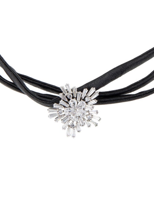 Fallon Crystal & Leather Mini Monarch Choker Necklace
