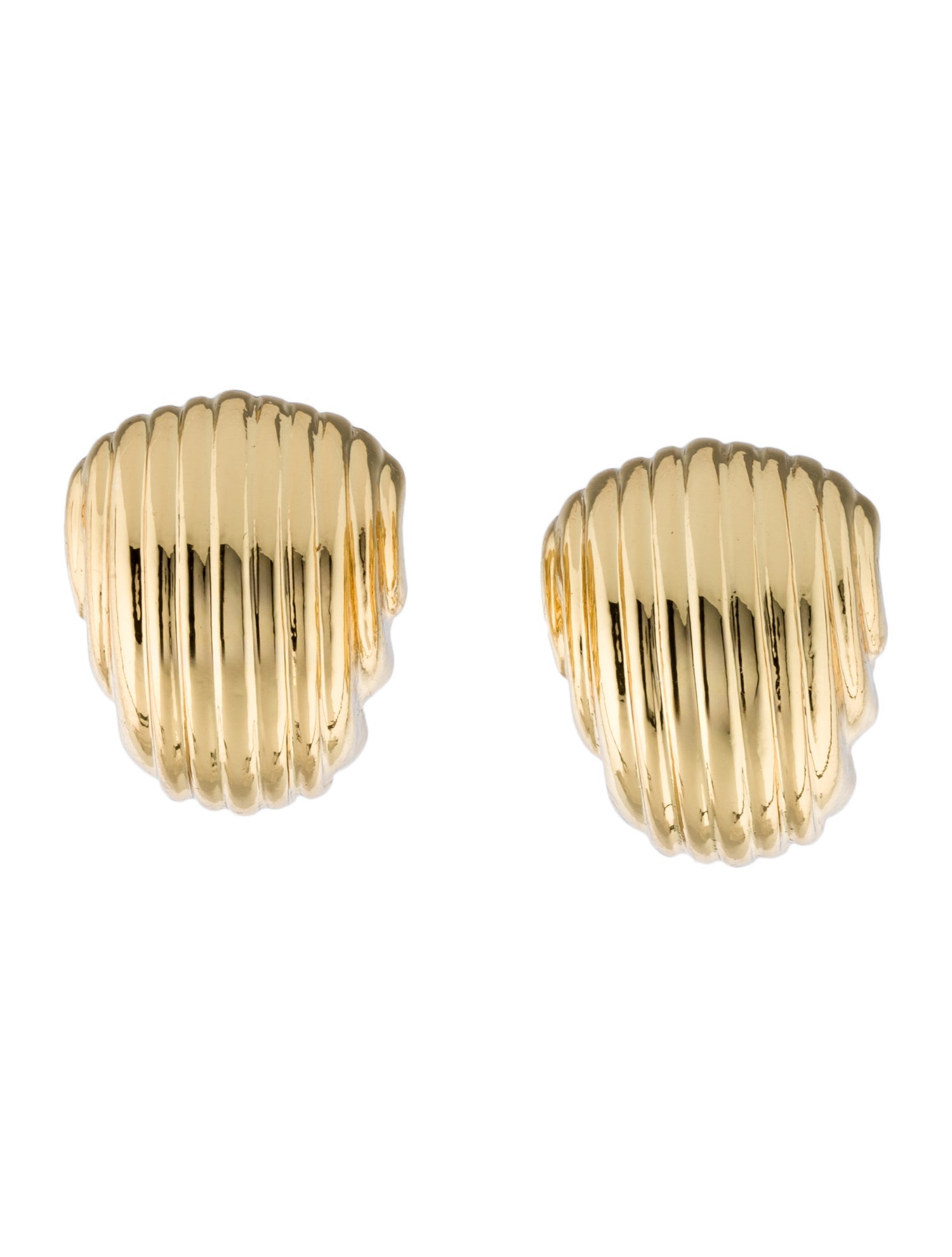 Fallon Modern Shell Button Earrings