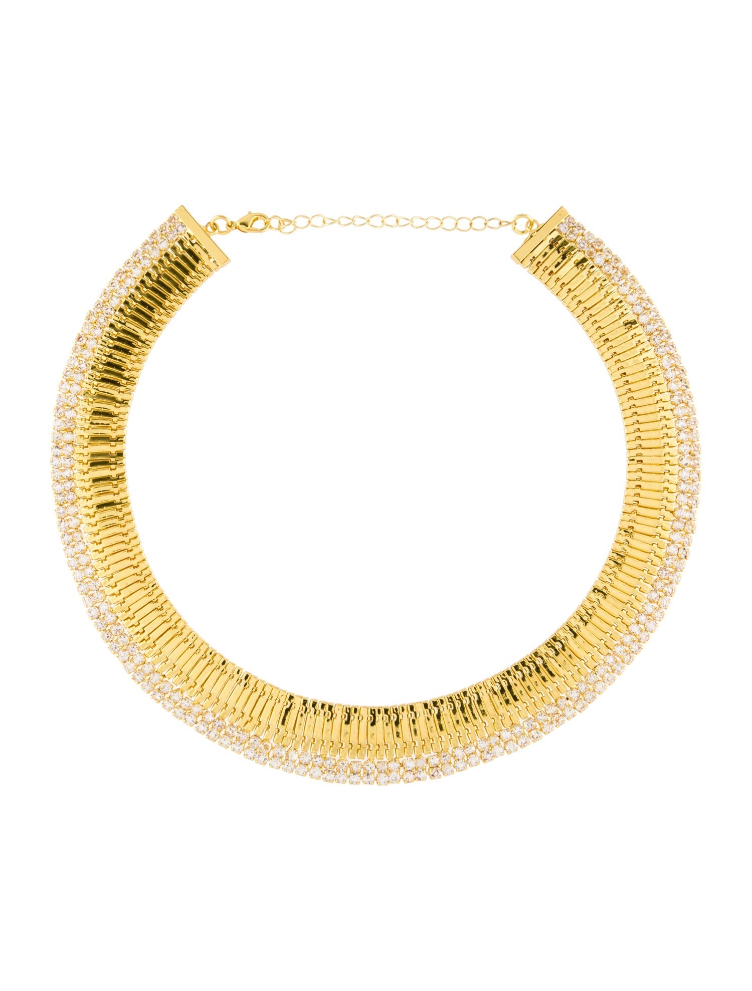 Fallon Accordion Crystal Collar Necklace