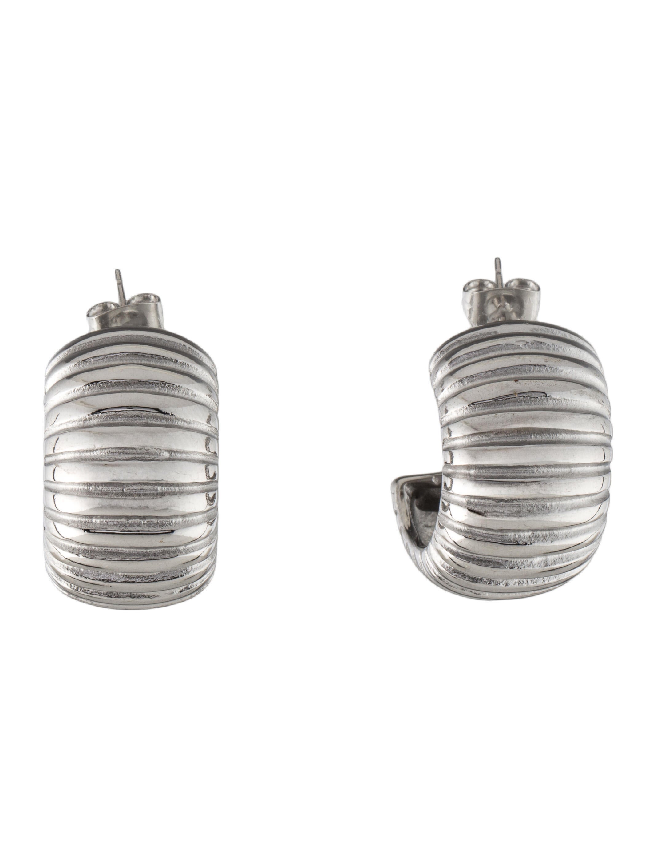 Fallon Gigi Ribbed Hoop Earrings