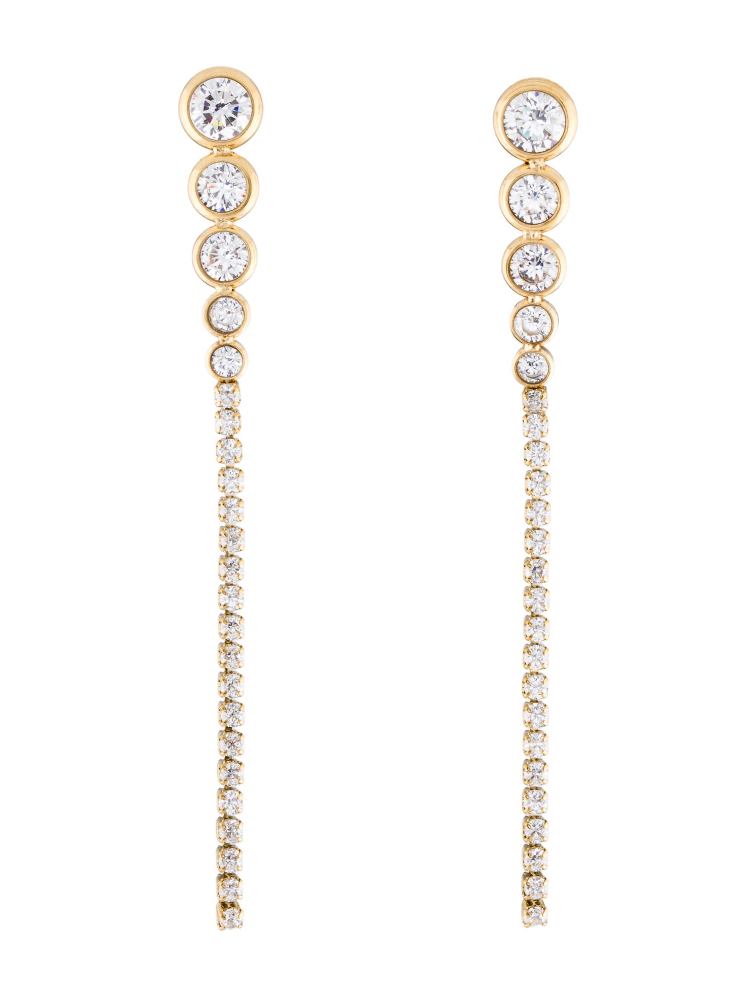 Fallon Cubic Zirconia Bezel Tail Earrings