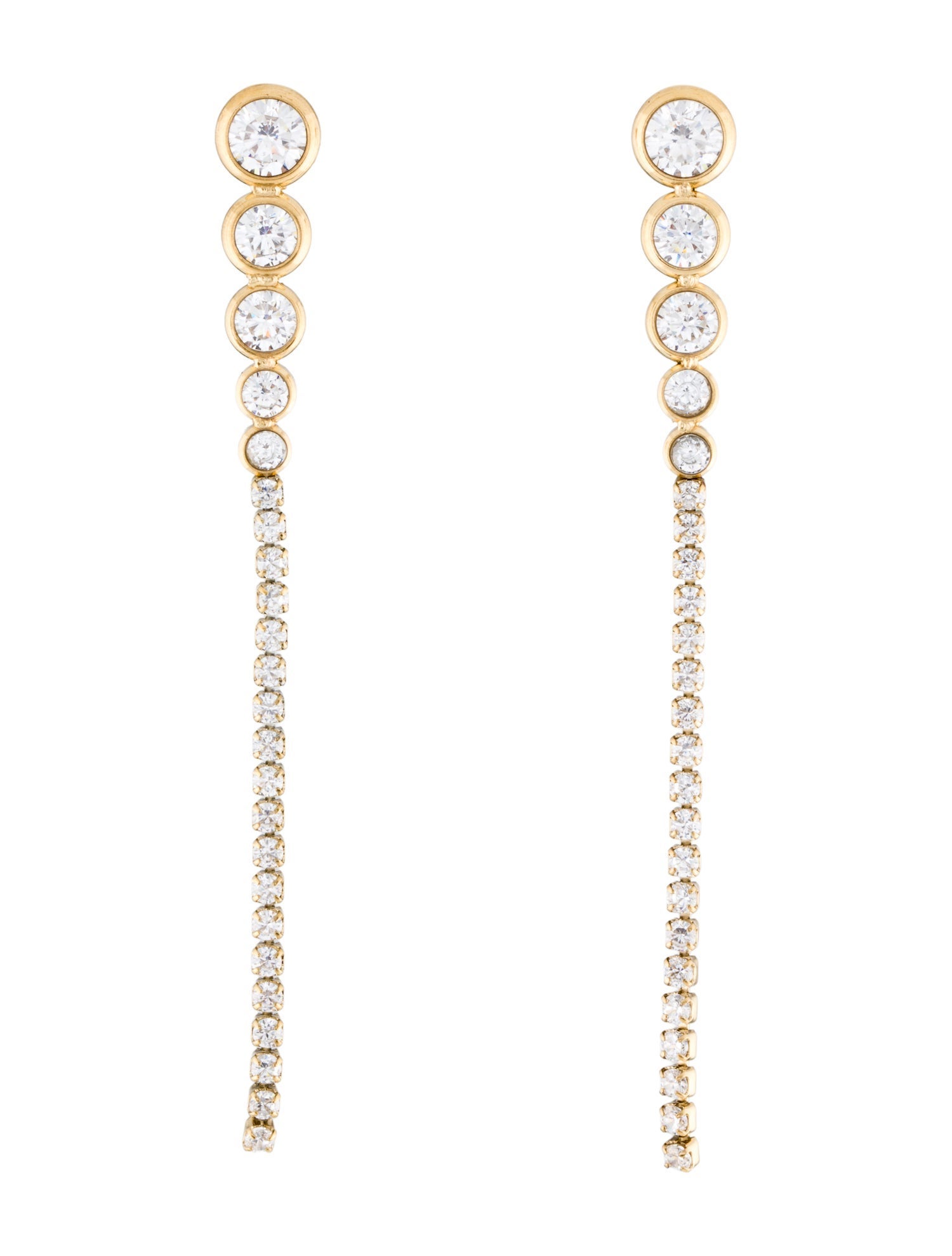Fallon Cubic Zirconia Bezel Tail Earrings