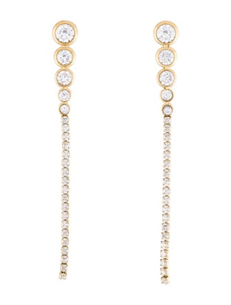 Fallon Cubic Zirconia Bezel Tail Earrings