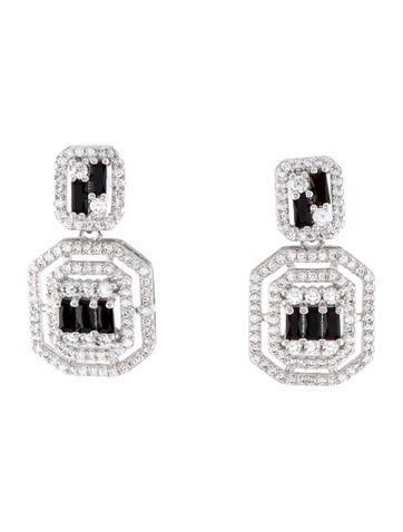 Fallon Drop Cubic Zirconia Deco Earrings