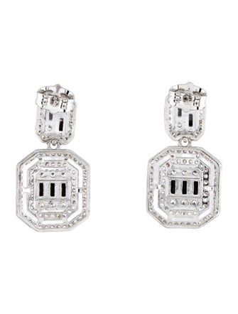 Fallon Cubic Zirconia Deco Drop Earrings