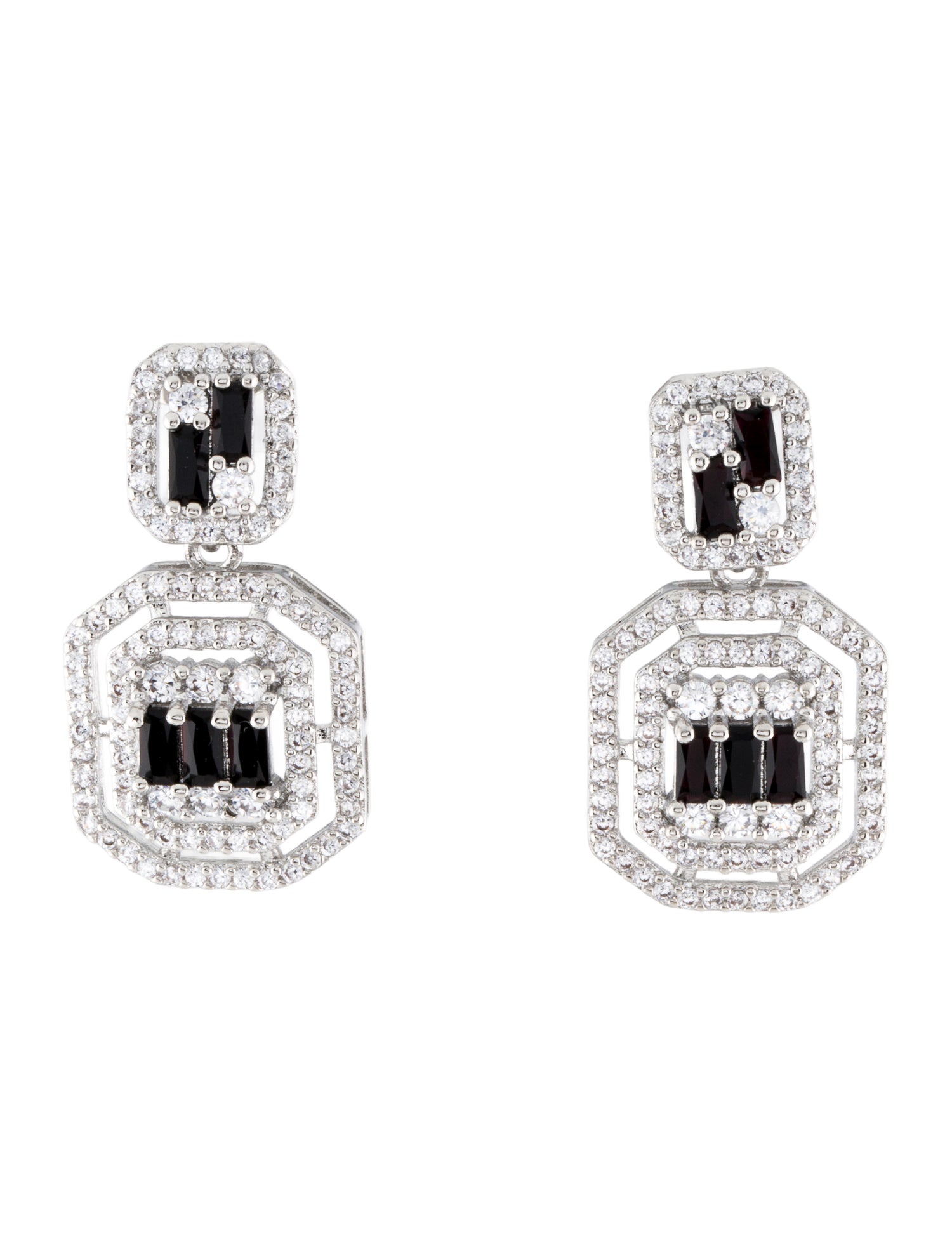 Fallon Cubic Zirconia Deco Drop Earrings