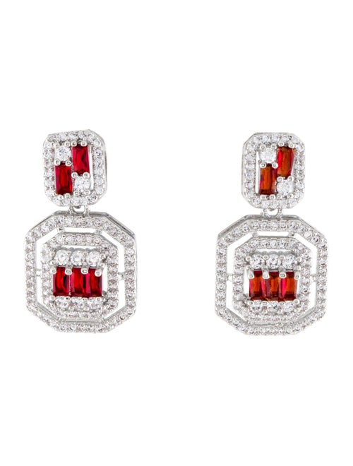 Fallon Cubic Zirconia Deco Drop Earrings