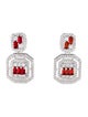 Fallon Cubic Zirconia Deco Drop Earrings