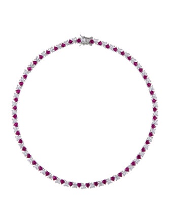 Fallon Crystal Heart Chain Necklace