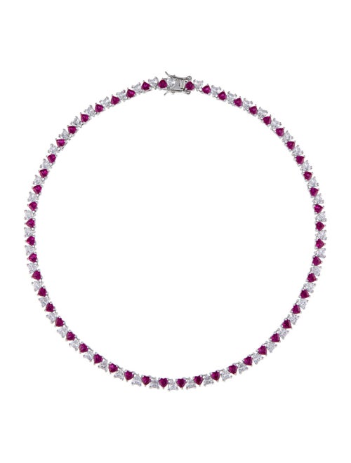 Fallon Crystal Heart Chain Necklace