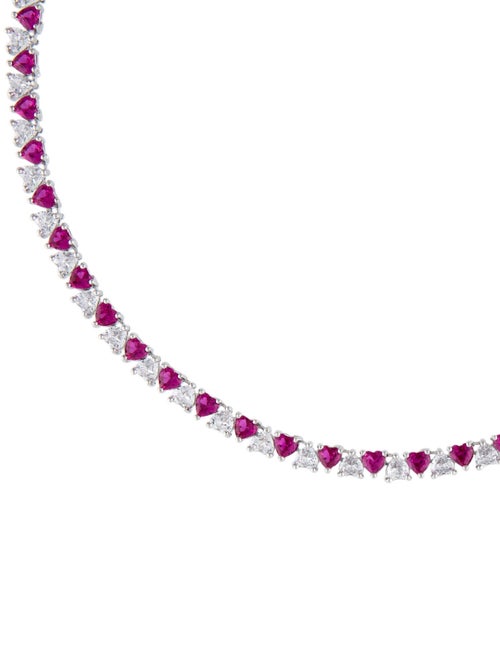 Fallon Crystal Heart Chain Necklace