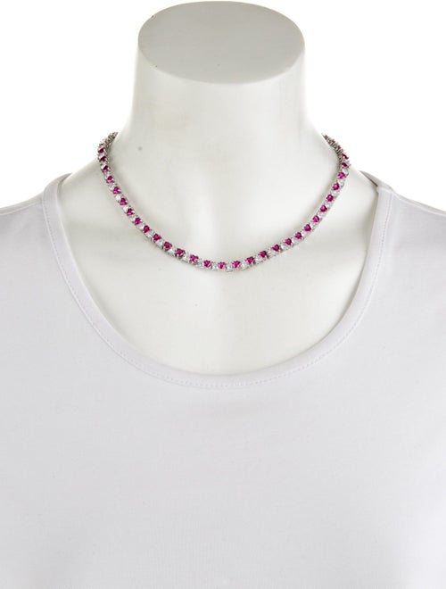 Fallon Crystal Heart Chain Necklace