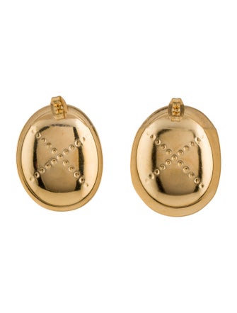 Fallon Pavé X Button Earrings