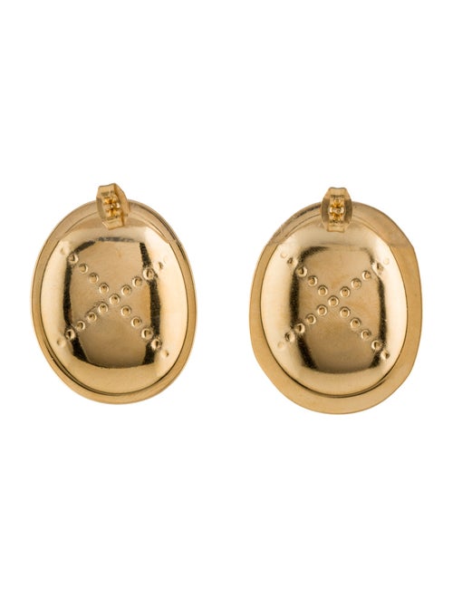 Fallon Pavé X Button Earrings