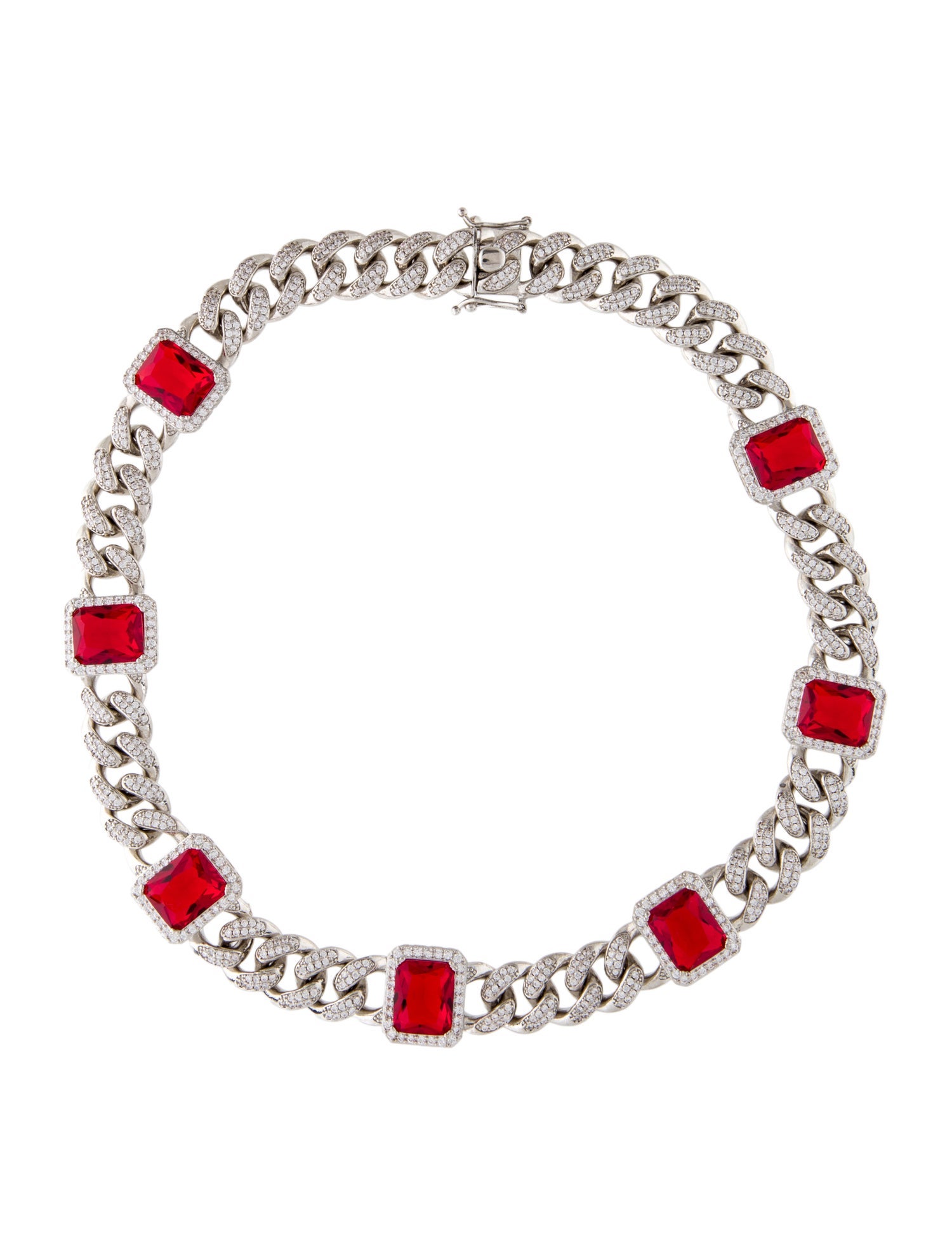 Fallon Cubic Zirconia & Crystal Station Collar Necklace