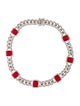 Fallon Cubic Zirconia & Crystal Station Collar Necklace