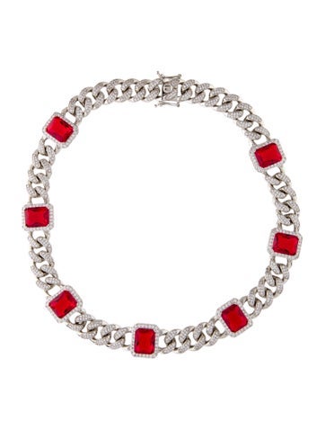 Fallon Collar Cubic Zirconia & Crystal Station Necklace