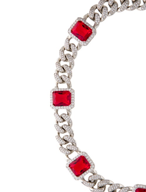 Fallon Cubic Zirconia & Crystal Station Collar Necklace