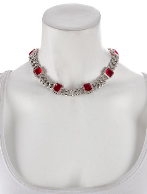 Fallon Cubic Zirconia & Crystal Station Collar Necklace