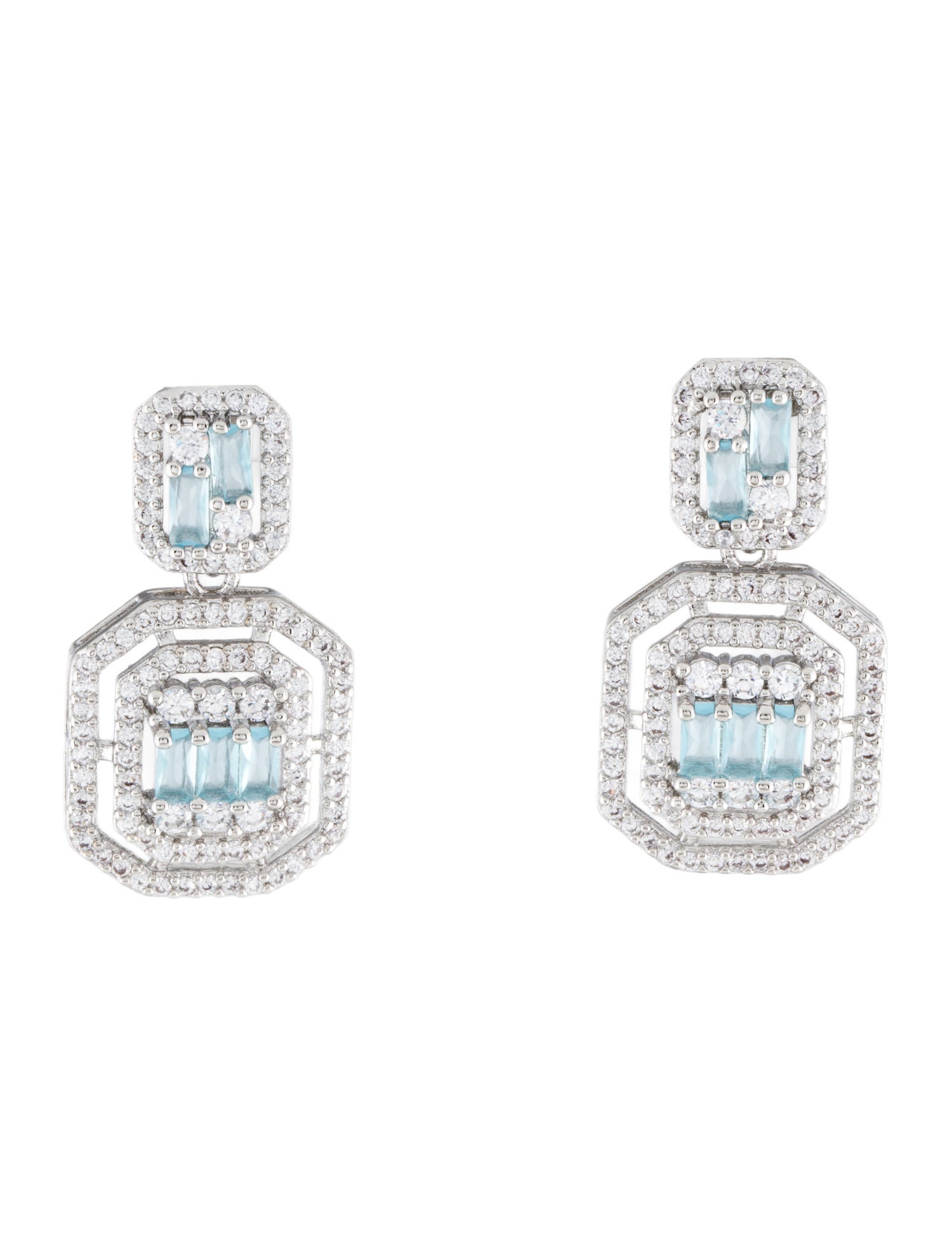 Fallon Cubic Zirconia Deco Drop Earrings
