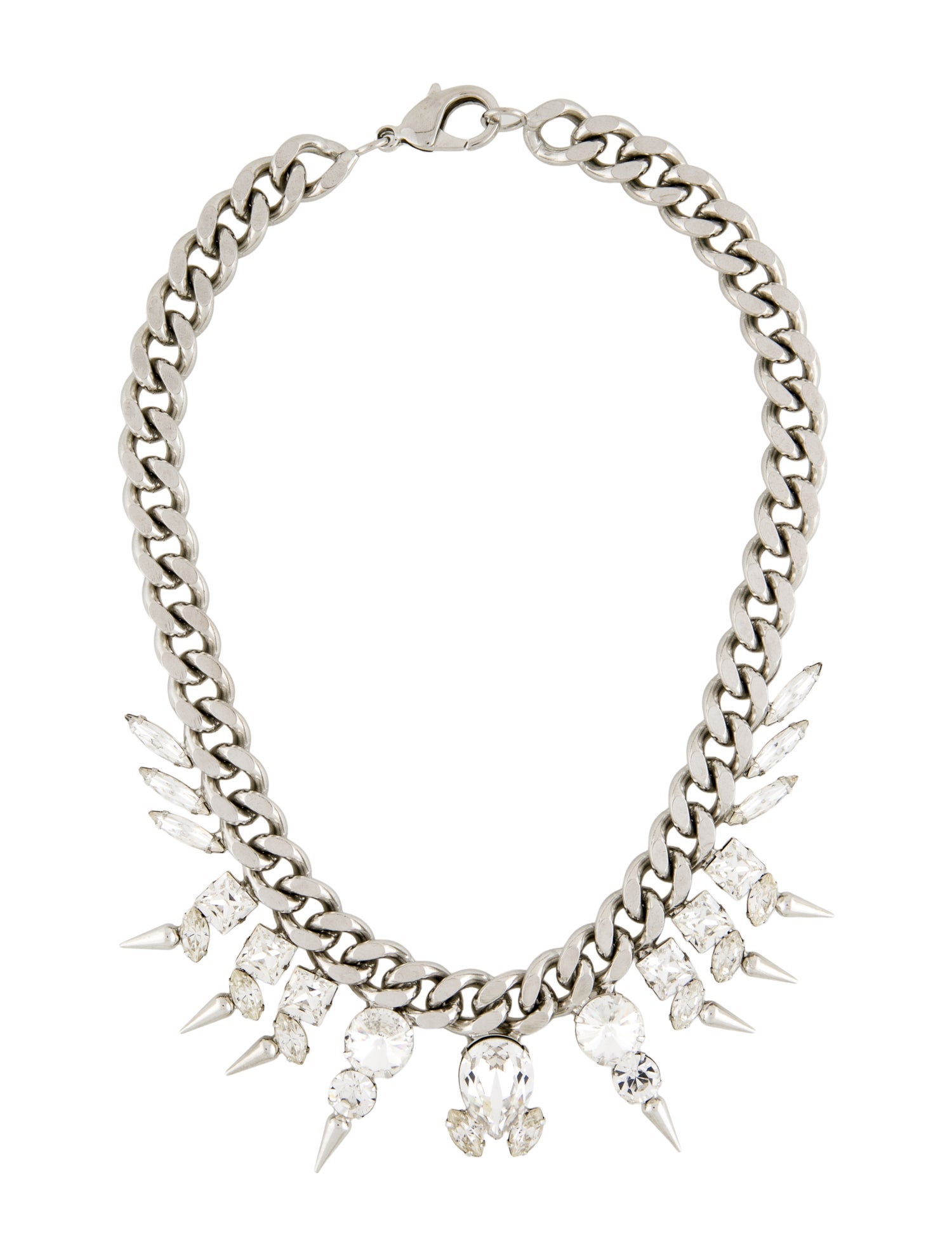 Fallon Crystal 'Classique' Chain Station Necklace