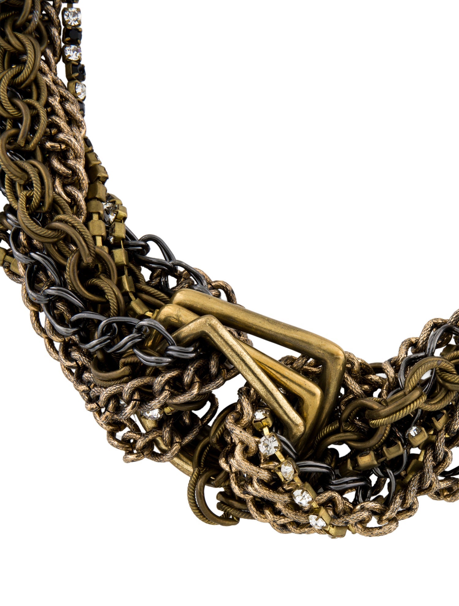 Fallon Two-Tone Crystal Collar Necklace