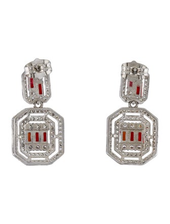 Fallon Cubic Zirconia Deco Drop Earrings