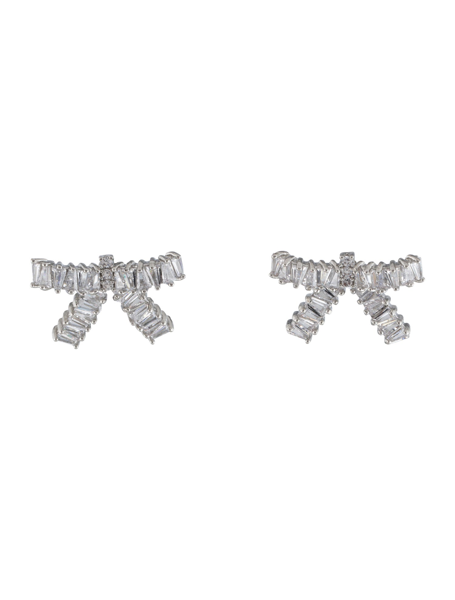 Fallon Cubic Zirconia Bow Cluster Stud Earrings