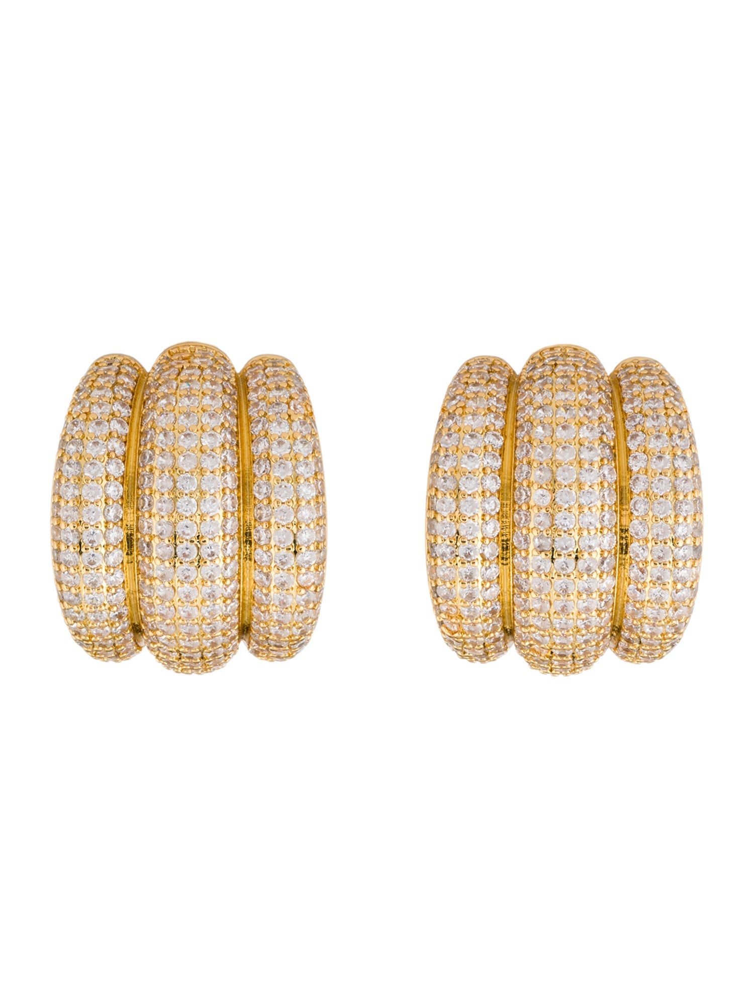 Fallon Crystal Half Hoop Stud Earrings