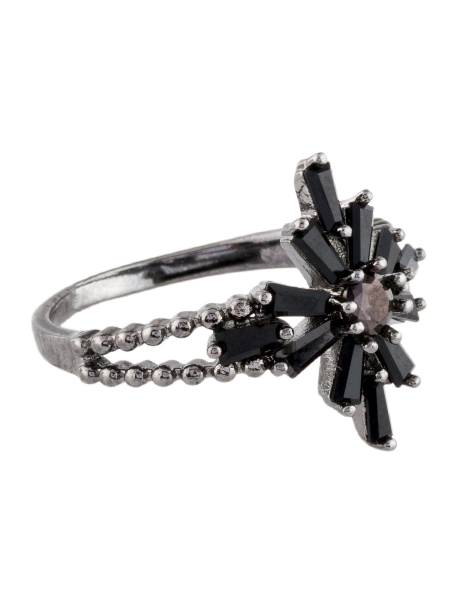 Fallon Crystal Deco Triple Cocktail Ring