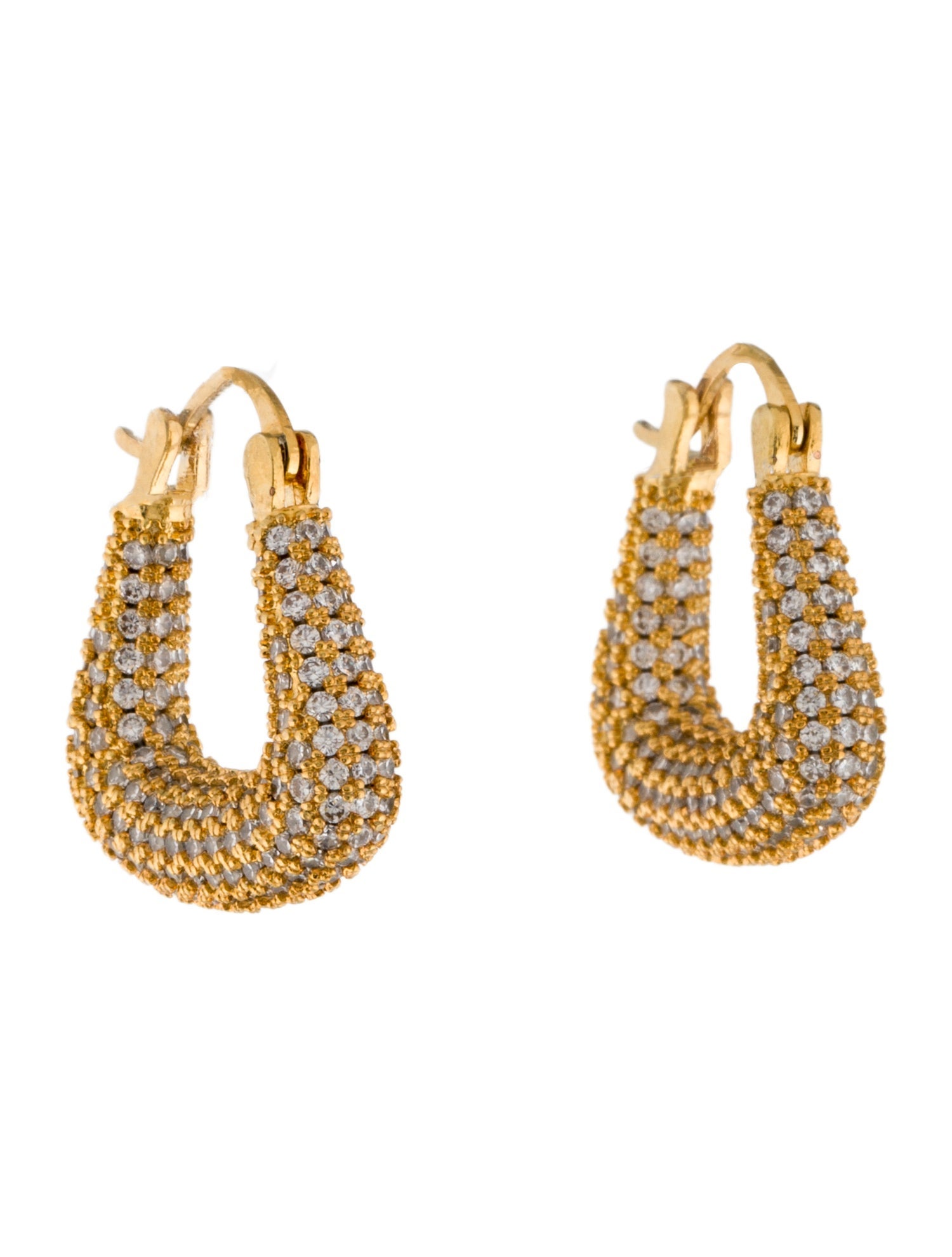 Fallon Cubic Zirconia 360 Pavé Hoop Earrings