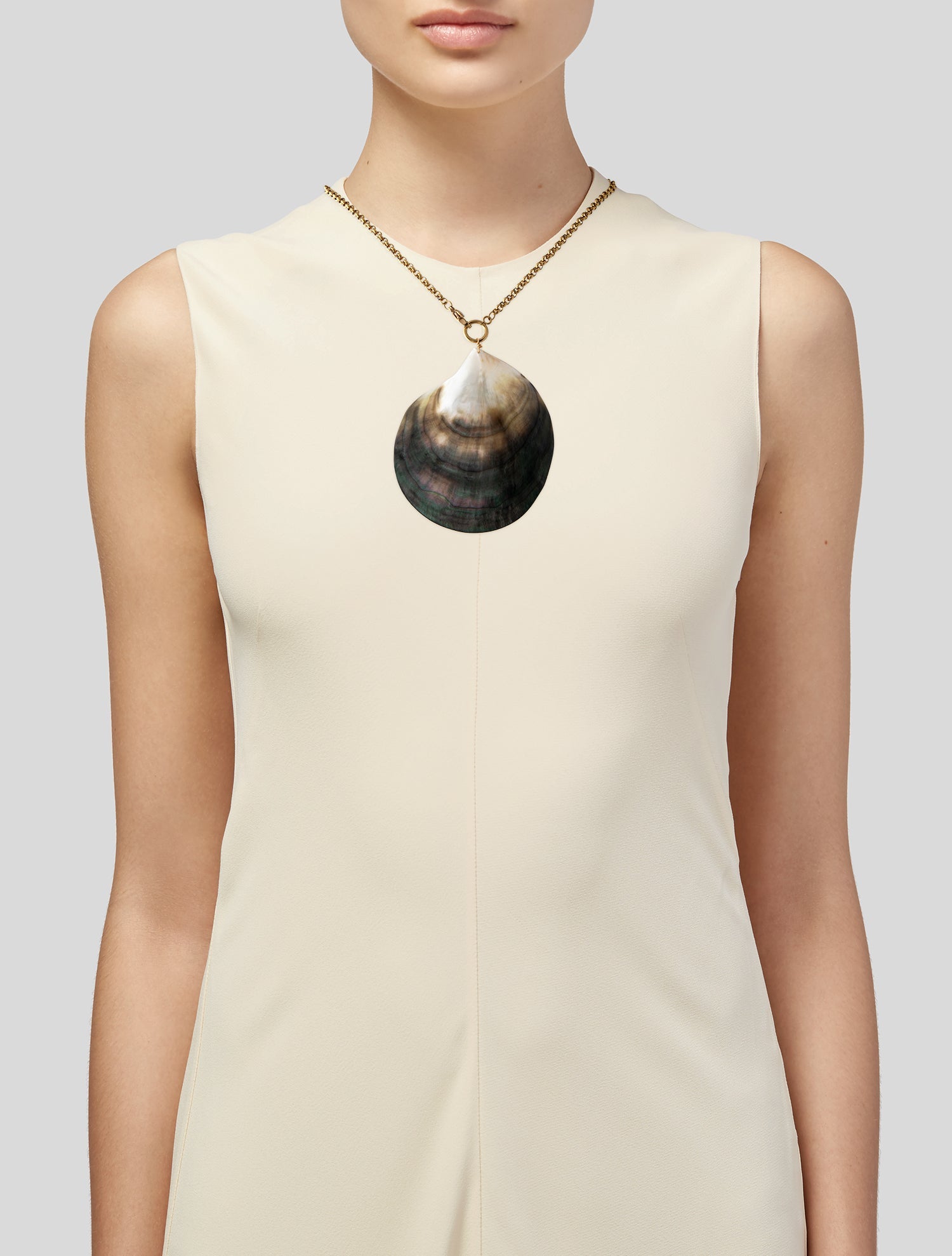 Fallon Mother of Pearl & Shell Pendant Necklace