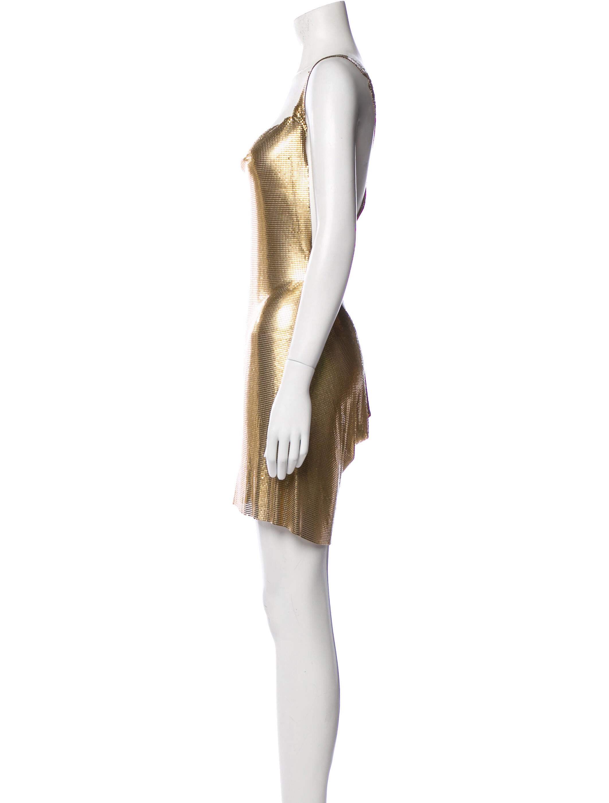 Fannie Schiavoni Cowl Neck Mini Dress