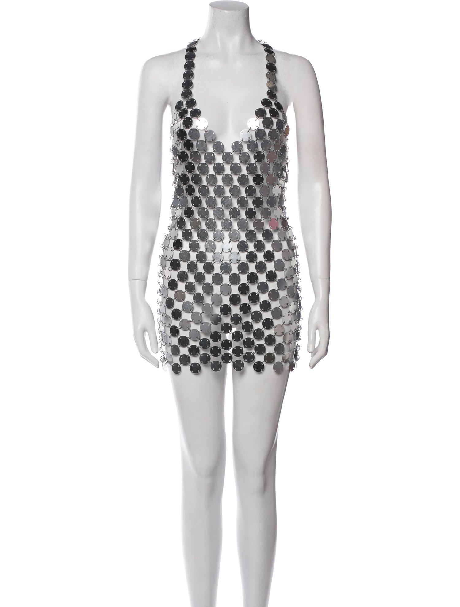 Fannie Schiavoni V-Neck Mini Dress