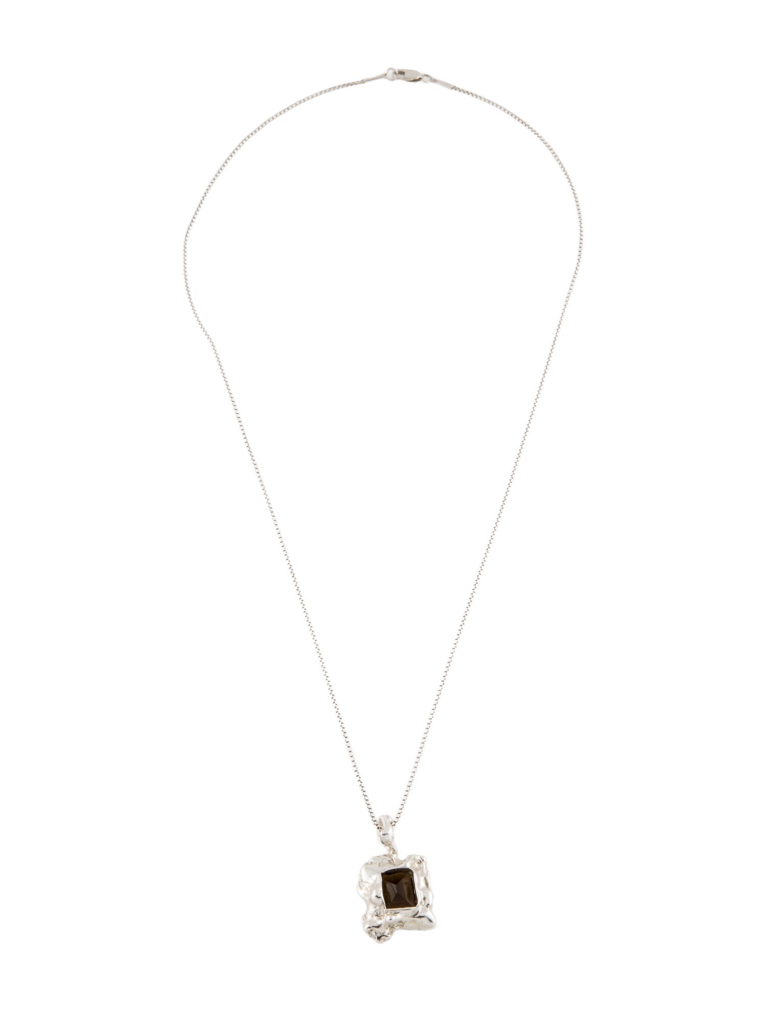 Faris 4.58ct Smoky Quartz Cornice Pendant Necklace