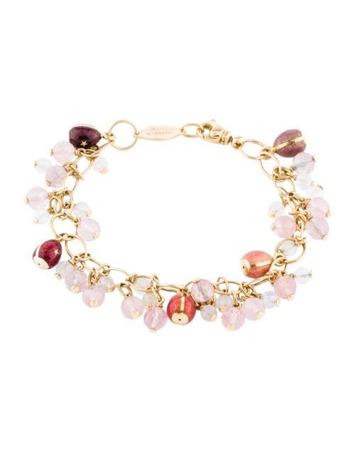 Fabergé Enamel, Moonstone & Quartz Charm Bracelet