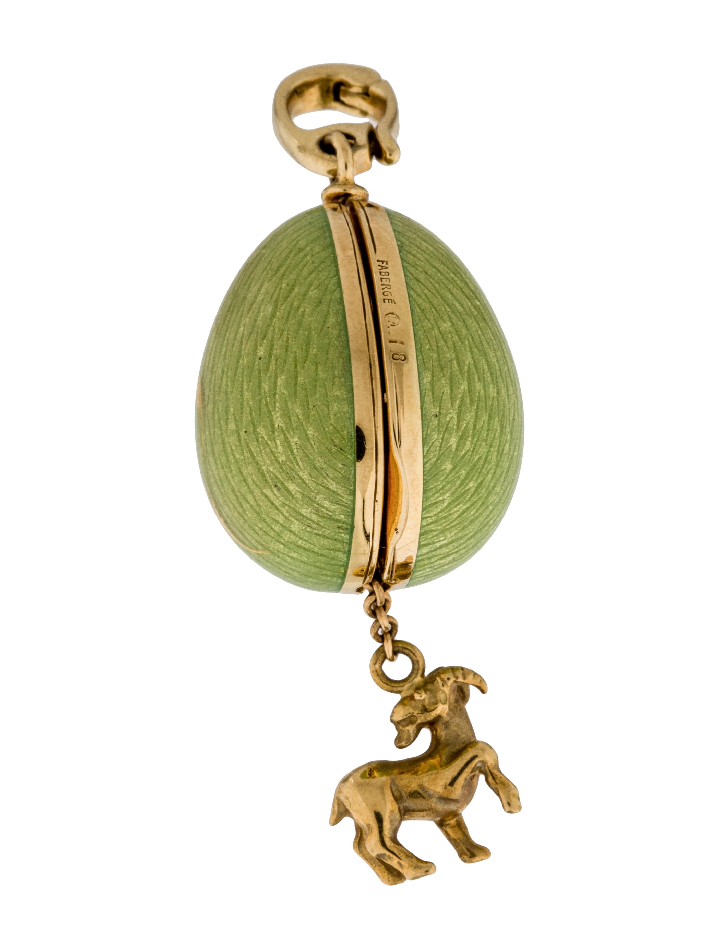 Fabergé Enamel Goat Egg Charm Charms FBG20187 The RealReal